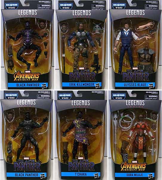 HASBRO MARVEL LEGENDS 2019 BLACK PANTHER SERIES 2.0 6種セット [M'BAKU SERIES]